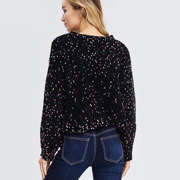 NEW Chenille Confetti Turtleneck Knit Sweater - Picture 6 of 7